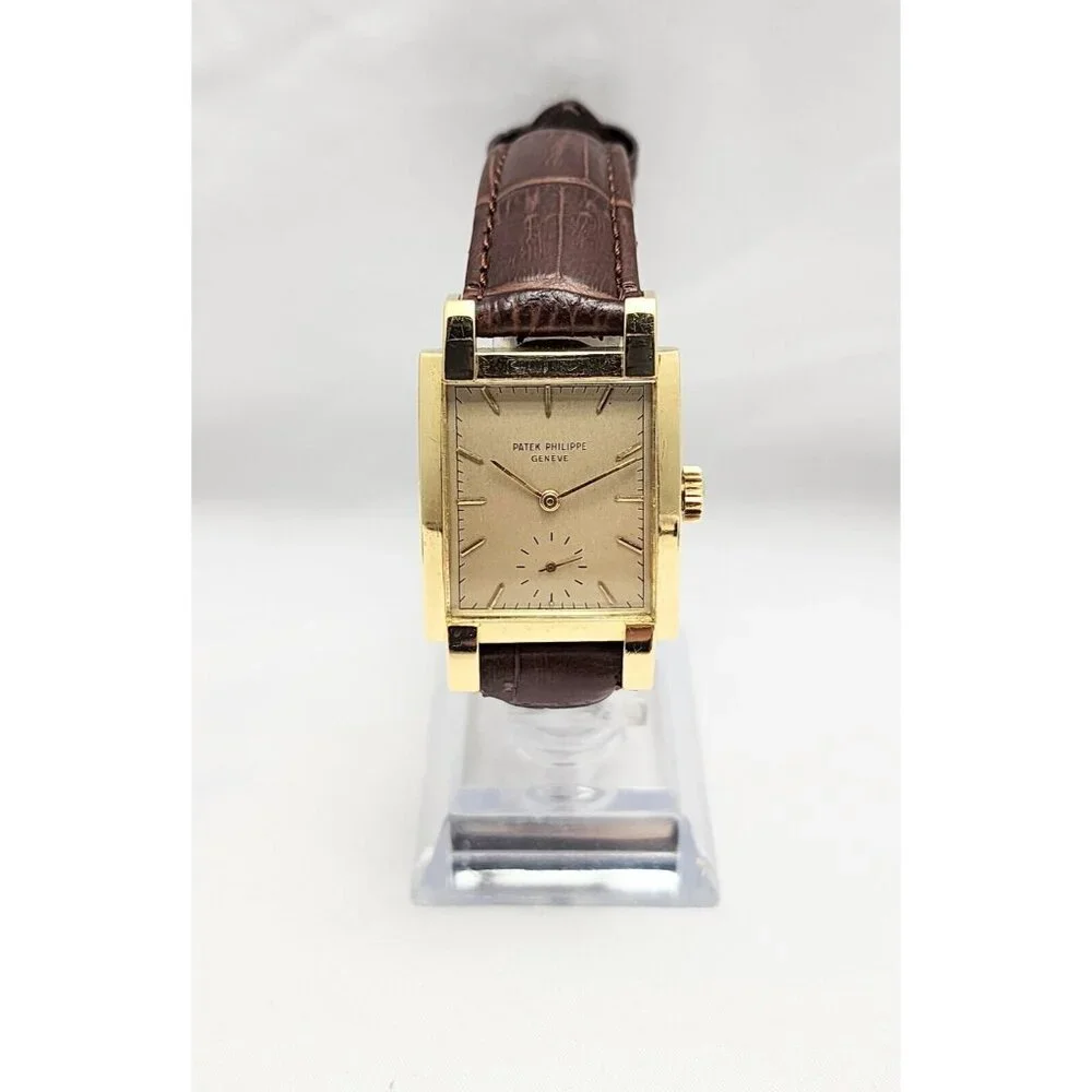 Vintage Patek Philippe 2443 Watch w/ Bold Lugs Circa 1950s 18k Gold 40mm x 26mm
